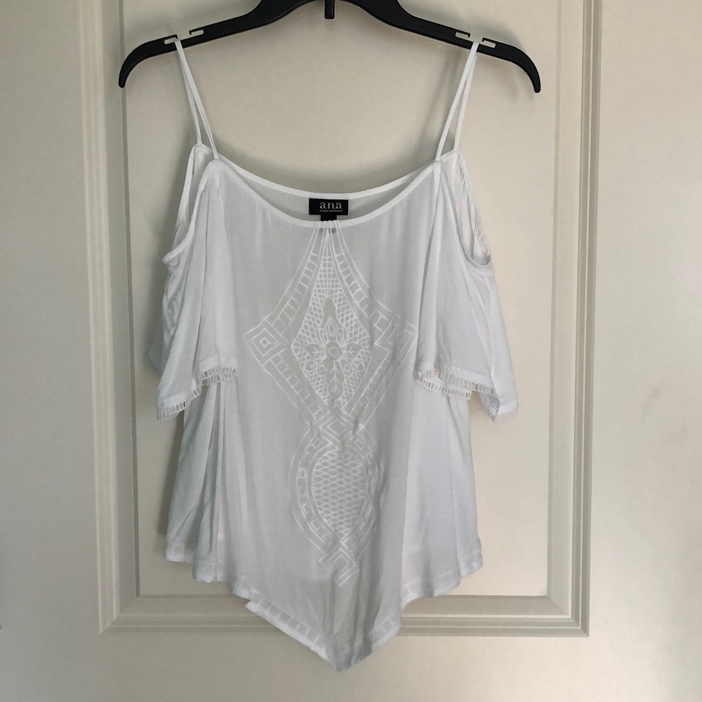 Cold shoulder short sleeve top